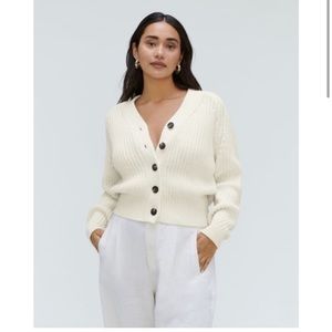 NWT Everlane texture cotton cardigan